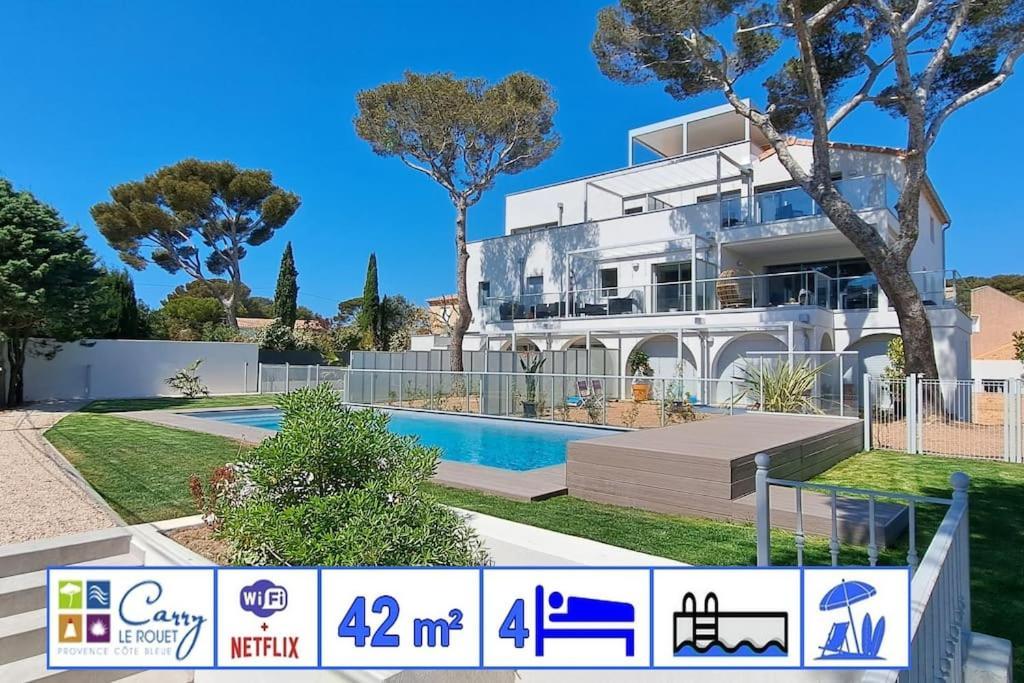 Magnifique T2 - Les Pieds Dans L'Eau Piscine/Plage Carry-le-Rouet Exterior foto